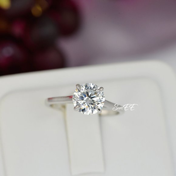 New 2ct Lab Diamond Solitaire Engagement Ring - Picture 3 of 4